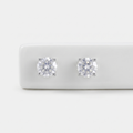 4 Prong Round Earrings
